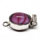 Candy pink oval swirl clasp