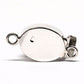 Candy pink oval swirl clasp