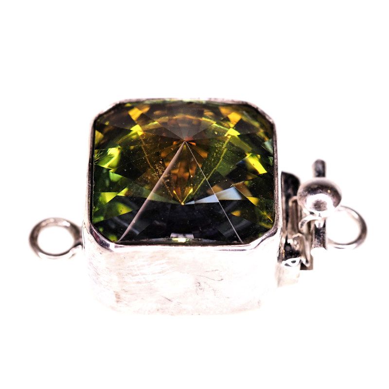 Swarovski Gold Sahara sterling silver box clasp