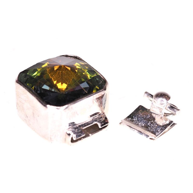 Swarovski Gold Sahara sterling silver box clasp