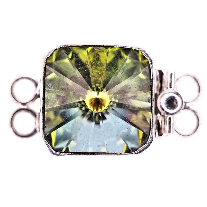 Swarovski Gold Sahara sterling silver box clasp