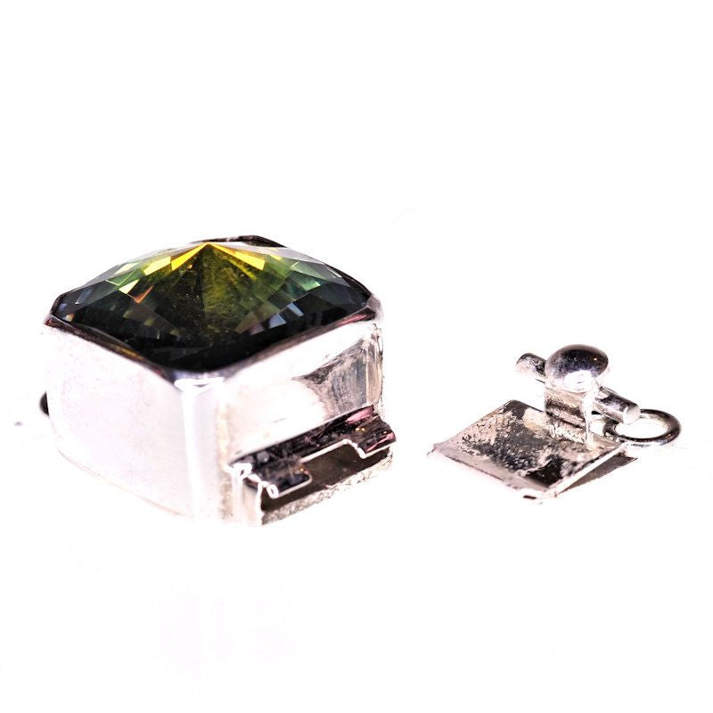 Swarovski Gold Sahara sterling silver box clasp