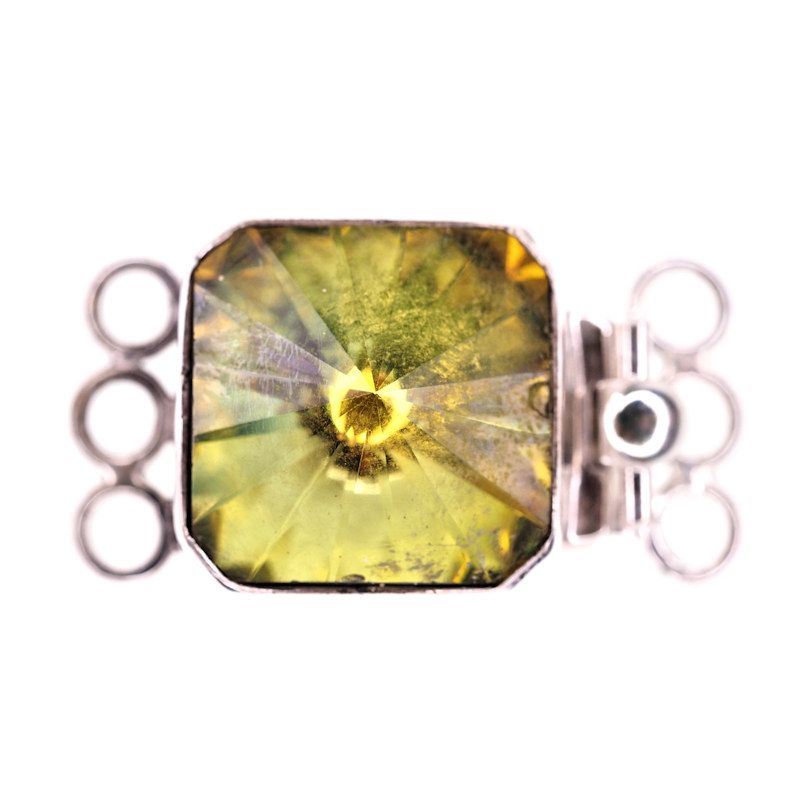 Swarovski Gold Sahara sterling silver box clasp