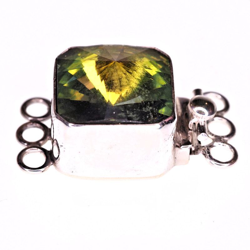 Swarovski Gold Sahara sterling silver box clasp