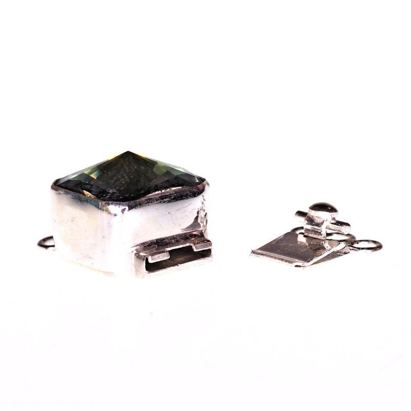 Swarovski Gold Sahara sterling silver box clasp
