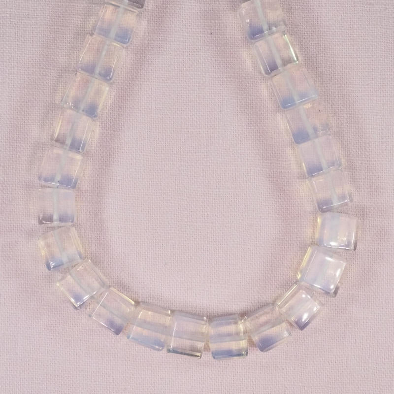 10 mm by 10 mm synthetic opal square beads