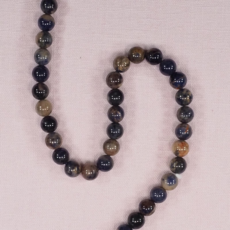 8 mm orange sodalite beads