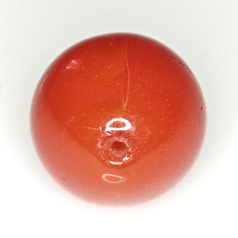Hand-made dark orange glass beads