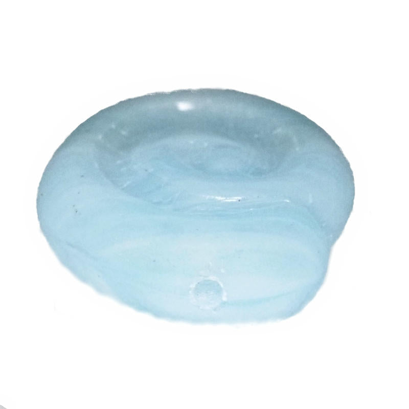 Frosted blue nautilus beads