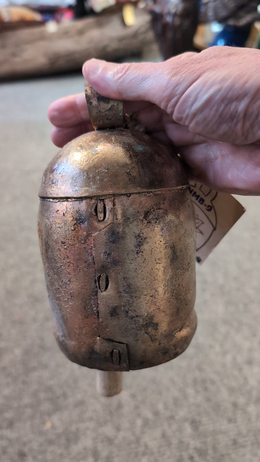 Hand-made copper bell, 6.5 inch