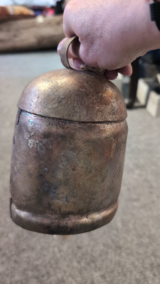Hand-made copper bell, 7.5 inch