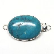 Large oval turquoise clasp