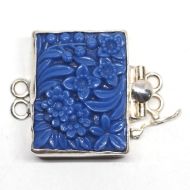 Blue flower bracelet clasp