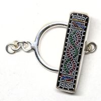 Black etched toggle clasp