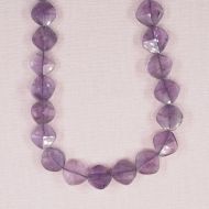 10 mm faceted amethyst diamond beads