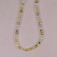 4 mm lemon confetti crystal beads