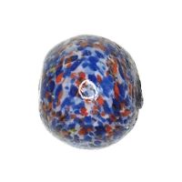 17 mm blue speckled glass beads