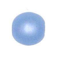 6 mm round frosted blue Czech glass beads