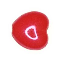8 mm fushia heart beads
