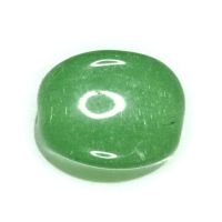 Translucent lime green indented square beads