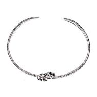 Simple sterling silver knot bracelet