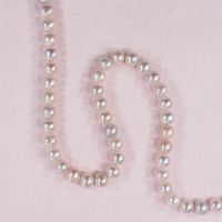 6 mm uniformly round pink pearls