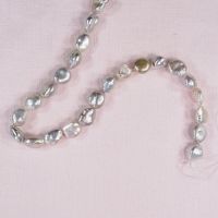 12 mm Baroque silver pearls
