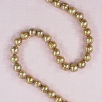 10 mm green-gold potato pearls