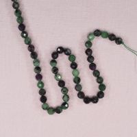 6 mm faceted round zoisite beads